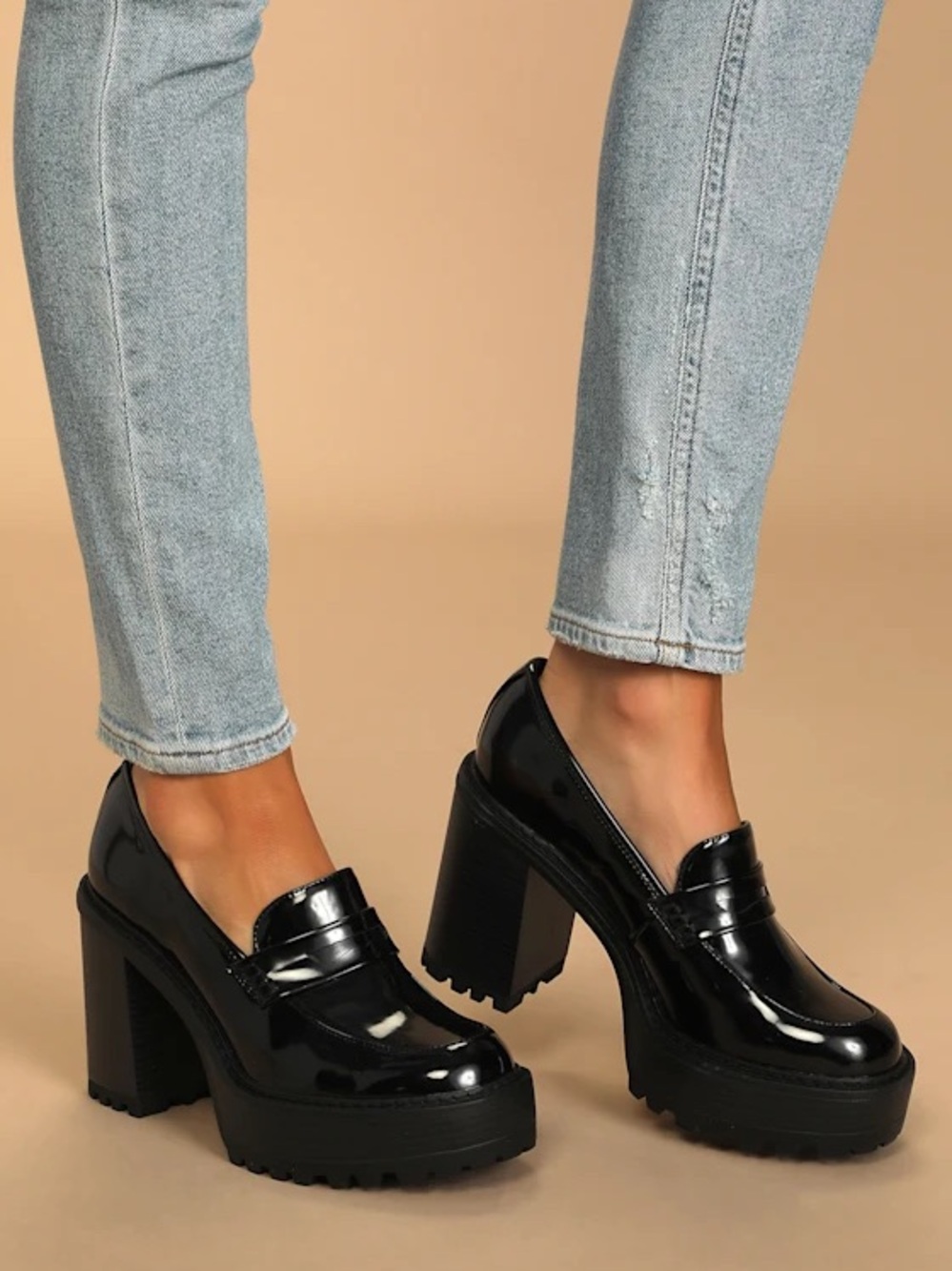 Madden Girl Kassidy Platform Penny Loafers - Women's Chunky Slip-On Dress Shoes